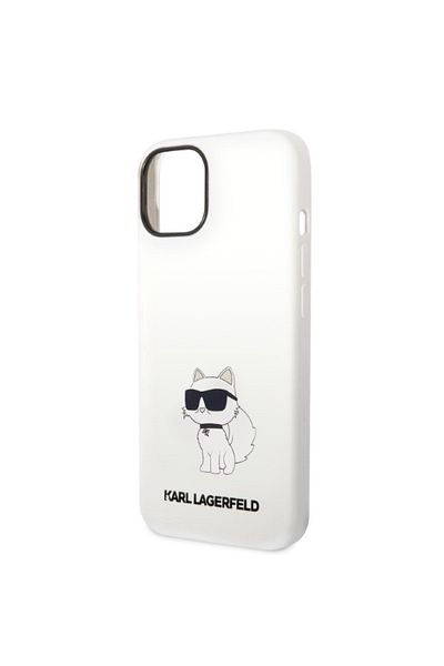 Karl Lagerfeld IPhone 14 Plus Case - Karl Lagerfeld Silicone (KLHCP14MSNCHBCH) - White Choupette