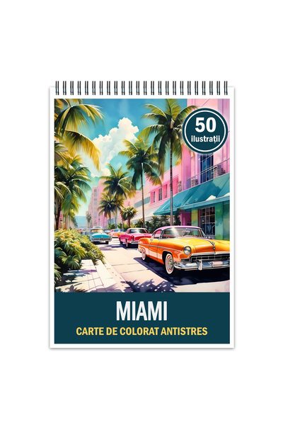 Legendary Gifts Βιβλίο ζωγραφικής για χαλάρωση και αντιστρες, 50 εικόνες, Μαϊάμι