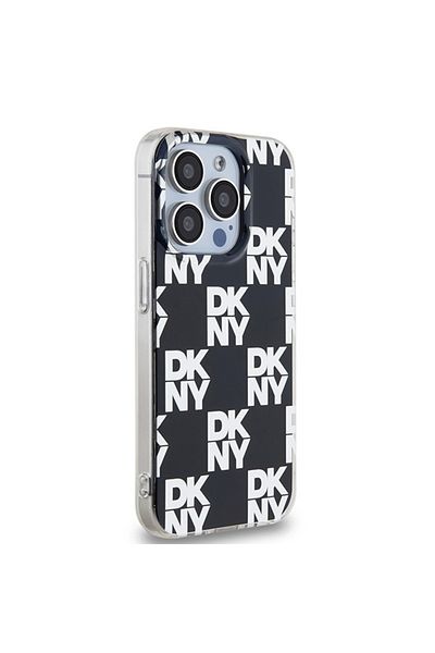 Dkny Carcasă pentru iPhone 15 Pro - DKNY IML cu model mono în carouri (DKHCP15LHDLCEK) - Negru