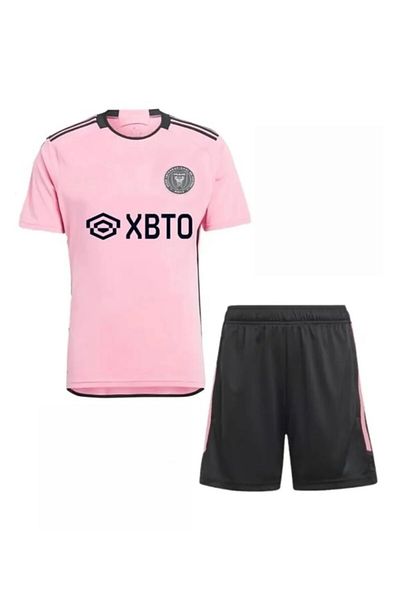 TETYS Miami Set of 2 Kids Messi 2024- 2025 Lionel Messi Inter Miami Pink Astroturf Jersey Kit