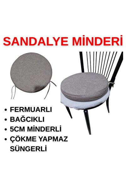 ASENA MOBİLYA 40cm capında Yuvarlak fermuarlı sandalye minderi