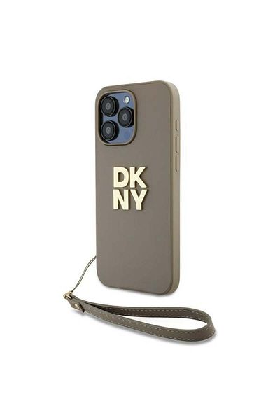 Dkny Husă pentru iPhone 15 Pro Max - DKNY Hardcase Strap Stock Logo (DKHCP15XPBSWSE) - Bej
