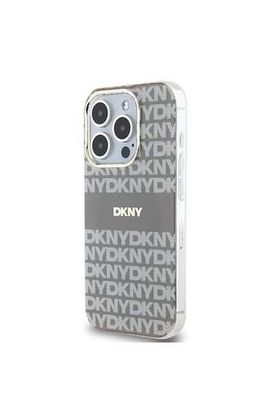 Dkny Carcasă pentru iPhone 15 Pro - DKNY IML Mono & Stripe MagSafe (DKHMP15LHRHSEE) - Bej