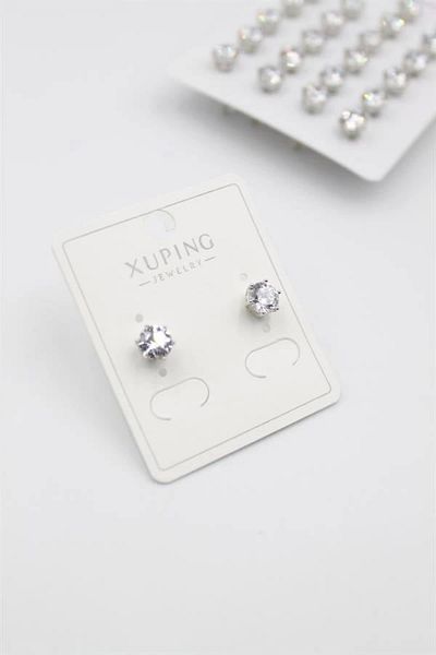 PRATİKOBA Large size zircon stone single earring - silver