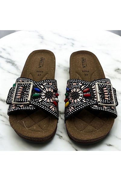 Apella Koza Single Buckle Stone Daily Women's Slippers