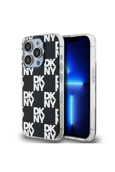 Dkny Carcasă pentru iPhone 15 Pro - DKNY IML cu model mono în carouri (DKHCP15LHDLCEK) - Negru