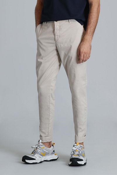 Lufian 111190313 Tom Smart Men's Chino Pants Slim Fit Men's Trousers Beige