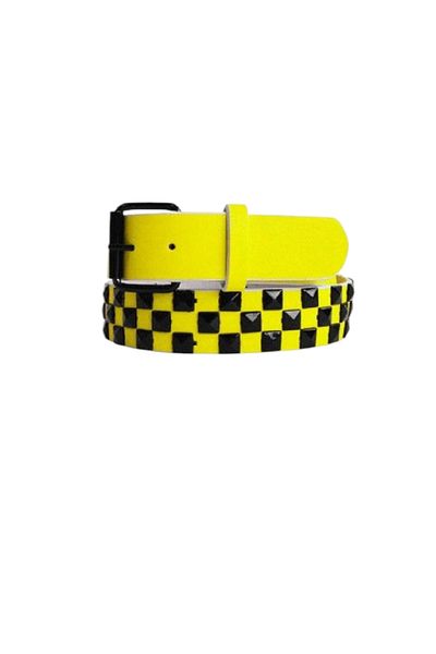 targay metallica style belt with gothic pyramid studs