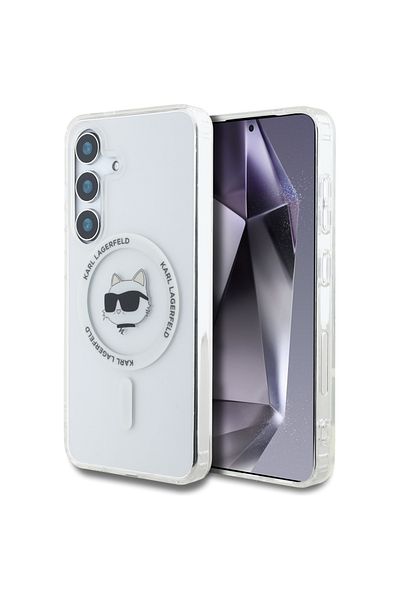 Karl Lagerfeld Case for Samsung Galaxy S25 Plus - Karl Lagerfeld IML MagSafe (KLHMS25MHLSCHH) - Choupette`s Head