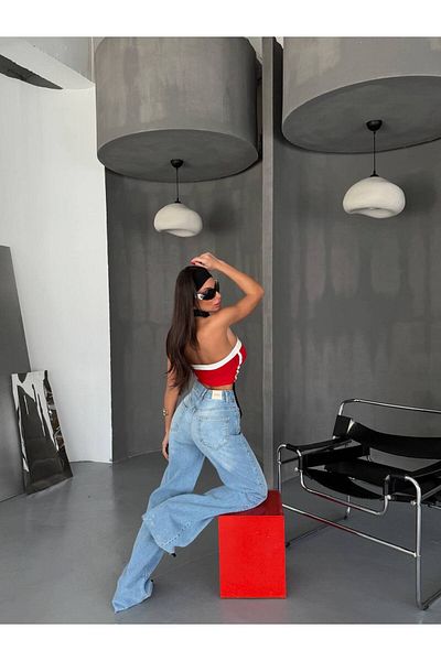 DENİKK Trend Special Design Button Detail Wide Leg Comfortable Fit Palazzo Trousers