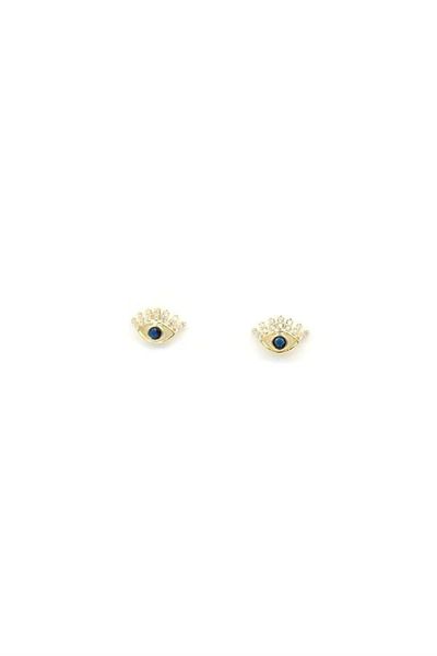 PRATİKOBA Silver Needle Eye Earrings - Gold