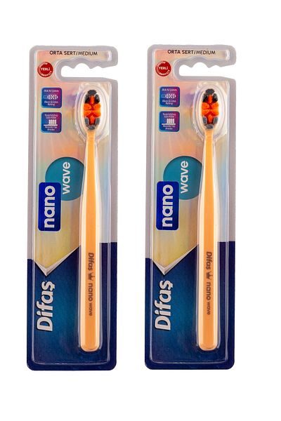 Difaş Nano Wawe Medium Hard Toothbrush (2 Pieces)