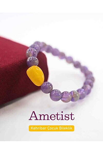 Mina Souvenir اسوارة اطفال من العنبر والحجر الطبيعي، اسوارة من الحجر الطبيعي،...