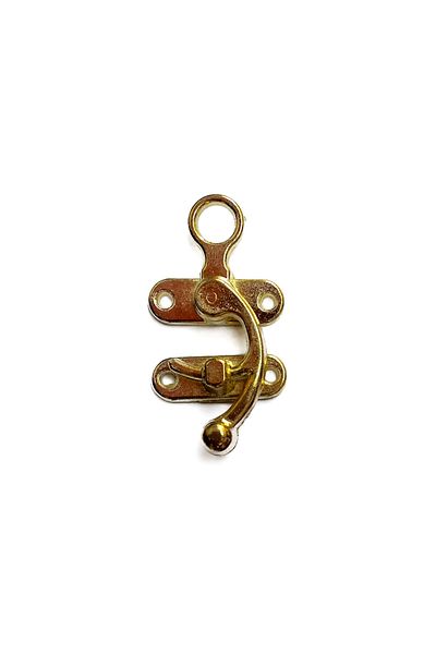 VİCEM Bow Eye with Hook, Wooden Box Clip - Large, Yellow, 1Pc