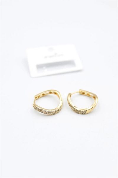 PRATİKOBA Jewelled Hoop Earrings - Gold