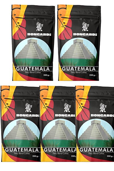 Bongardi Coffee Guatemala Yöresel Blend Kahve Seti 5x200g(ÇEKİRDEK VEYA ÖĞÜTÜLMÜŞ SEÇİLEBİLİR)