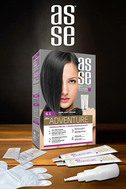 asse Permanent Hair Dye 6.1 Dark Ashy Auburn 50 50ml