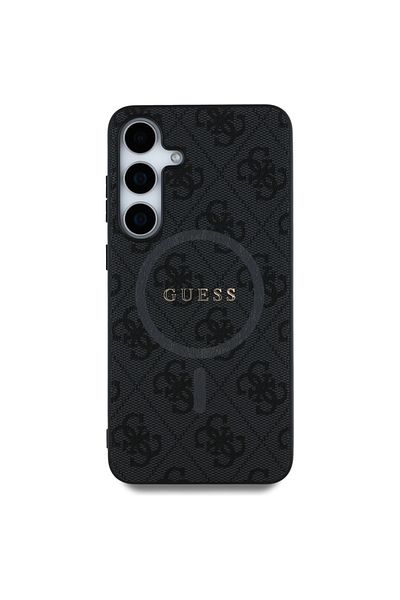 Guess Case for Samsung Galaxy S25 - Guess 4G Ring Classic Logo MagSafe (GUHMS25SG4GFRK) - Black
