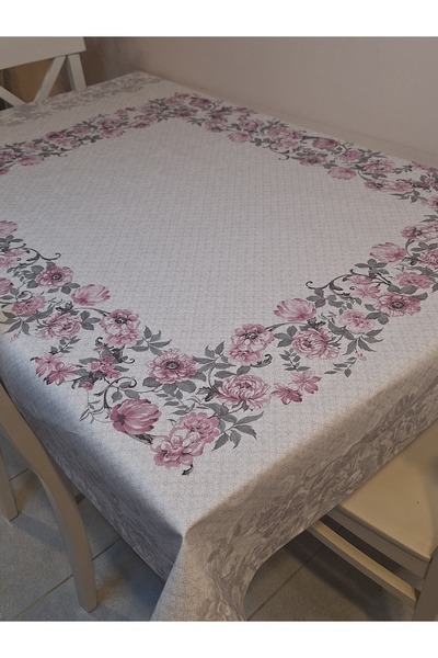 Başak Ev Tekstili Dora Pano Fiber Based Pvc Oilcloth - Patterned Erasable 115 X 140 Ready Table Cloth