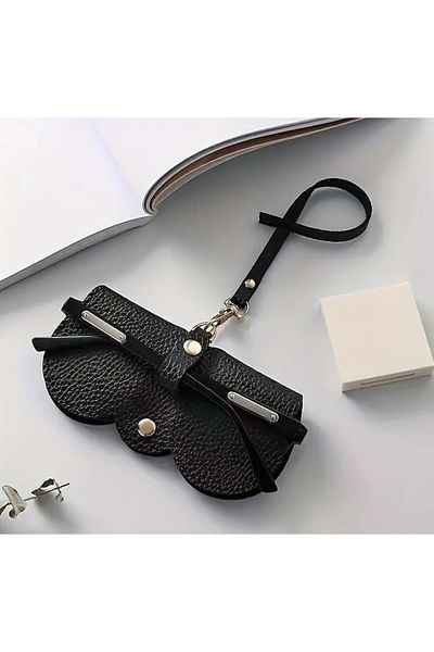 BALCI HEDİYELİK 1Pc Glasses Case Cute Women Eyeglasses Holder, Black Design Perfect for Summer, Cute