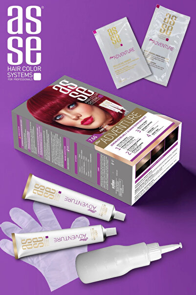 asse Vopsea de păr permanentă 7.66 Roșu aprins (Roșu aprins) 50+50ml