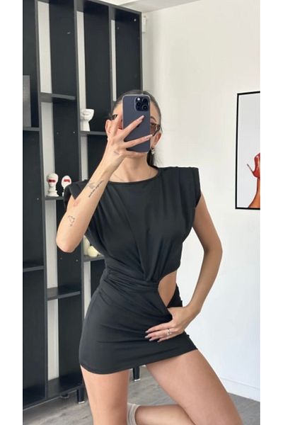 Les Séduisantes c.a. Diver Fabric Waist Detailed Padded Dress
