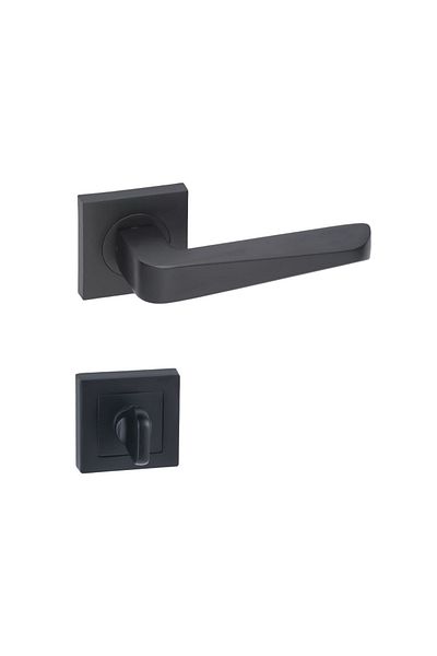 EYMEN YAPI Arpat Rosa Square Rosette Wc Door Handle Matte Black