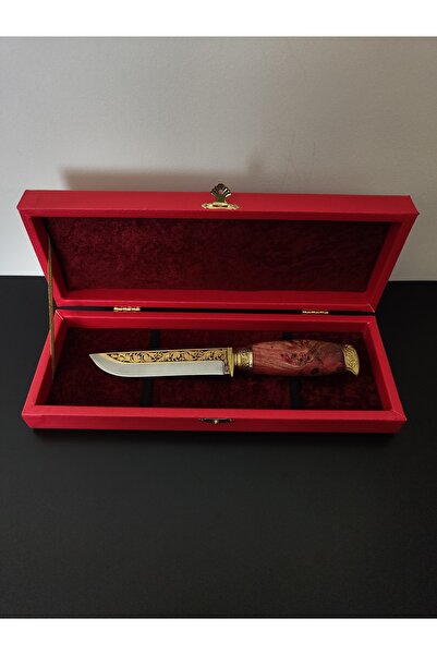 Krc Knife Altın İşleme Stabilize Saplı Bıçak Özel Kutulu Koleksiyonluk