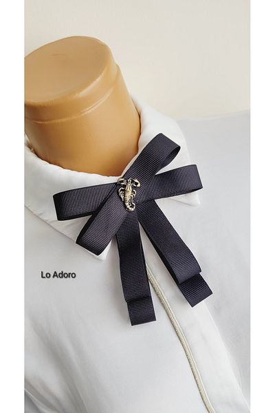 LO ADORO Scorpio Zodiac Sign Women's Special Tie Collar Brooch Shirt Accessory