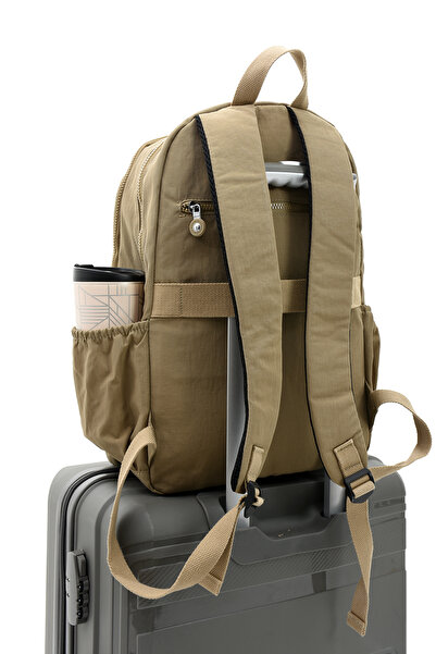 OLDSO Sanmorris Unisex Αδιάβροχο ύφασμα με θήκη για φορητό υπολογιστή μεγάλου μεγέθους Σχολικό και ταξιδιωτικό σακίδιο πλάτης