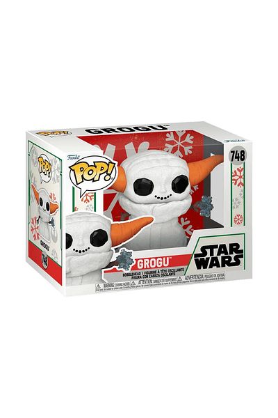 estevia Pop Holiday Snowman Grogu New!! !