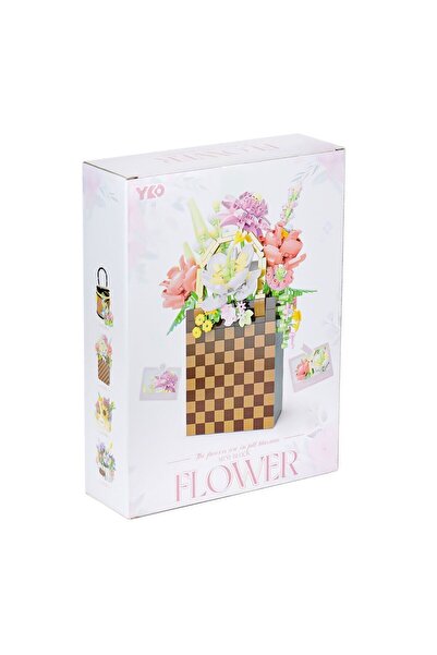 NEWBRENDHOME ألعاب تعليمية P1291 باينلوس، باقة زهور في حقيبة، مجموعة مكعبات ب...