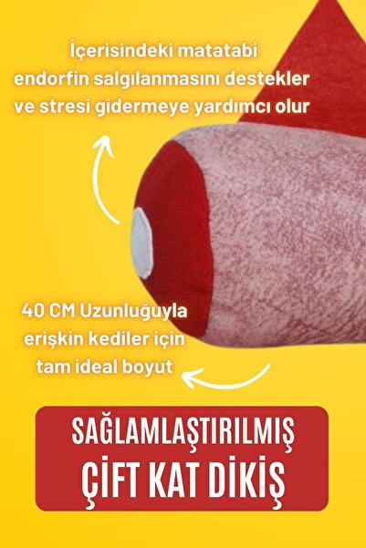 pawdaz Matatabi - Dino (40X12CM) Bol Sesli, Bol Kokulu Kedi Oyuncağı