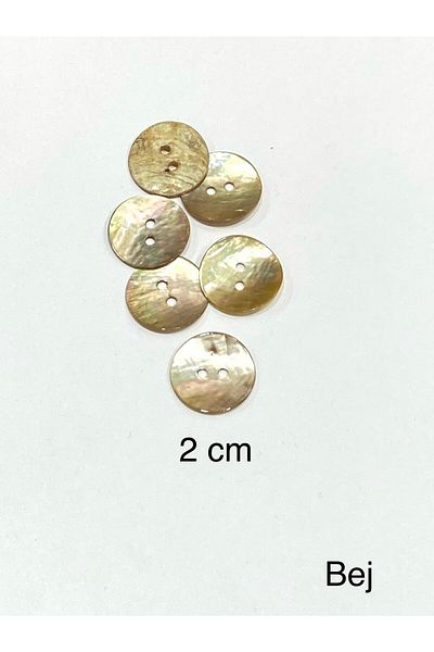 karantuhafiye Button / Colored Button / Set of 6 / Beige
