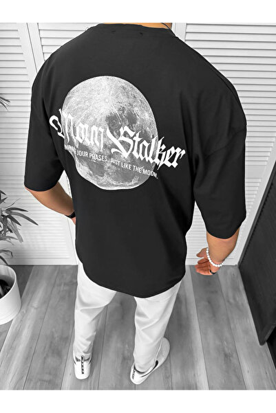 dehaine Men's T-shirt, Oversize, with print, black, 11821