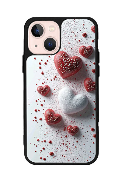 Aksel Kılıf متوافق مع هاتف Apple iPhone 14 Plus، مطبوع، أسود غير لامع، سيليكو...