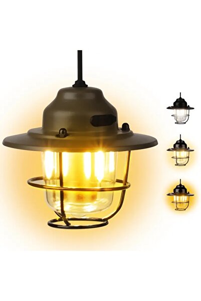 Eşya Dünyası Retro LED Şarj Edilebilir Dış Mekan Kamp Işığı, Taşınabilir Mini...