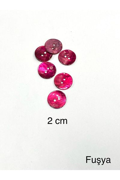 karantuhafiye Button / Colored Button / Set of 6 / Fuchsia