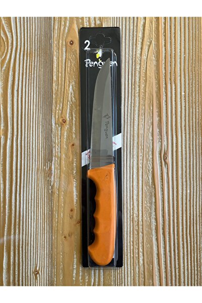 Penguen Turuncu Saplı Et Mutfak Kasap Bıçağı No 2