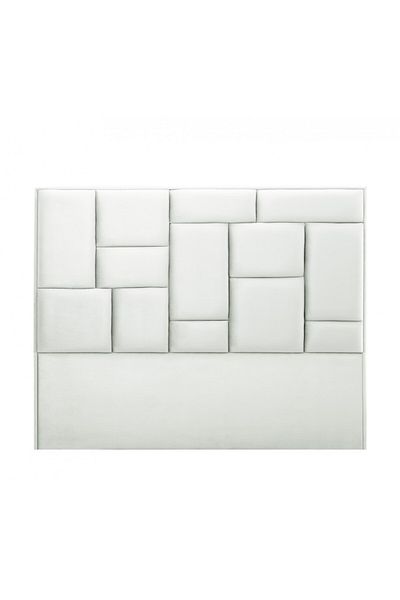 House One H111 | Velvet headboard - White