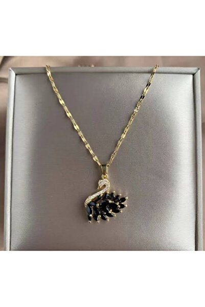 sulyra Swan Kolye / taşlı kuğu kolye