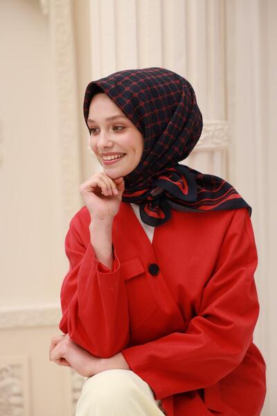 Silk Home Olinda Шарф 48004 -6485 90 x 90 Темно-синій - Меркан 71