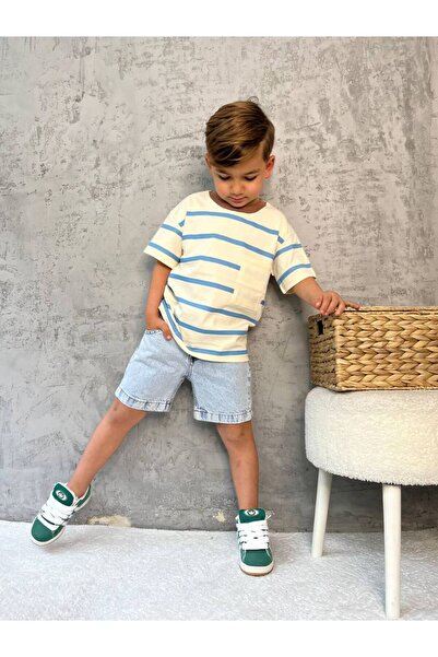 MİO Boys Cotton T-Shirt and Shorts Set - Summer Sports Style