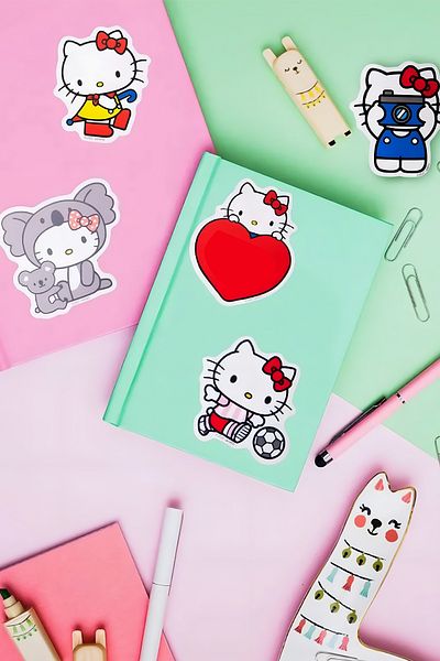 Grafikup 50 Pieces Cute Cat Sticker Set - Pen Laptop Notebook Water Bottle Label