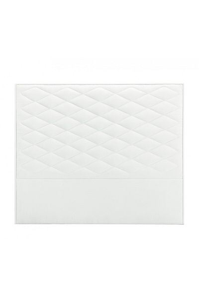 soufa dibaj H110 | Velvet headboard - White - 180x200 cm