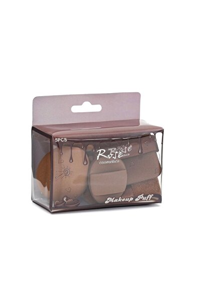 Rose Latte Makyaj Sünger Seti, Pudra Fondoten, Sünger Seti