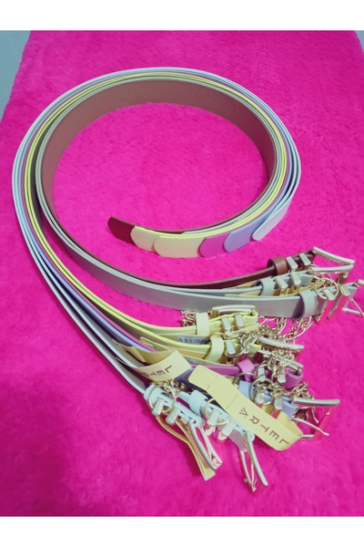 hoaryage Штучний шкіряний ремінь з ланцюжком, середня довжина 108 см, ширина ...