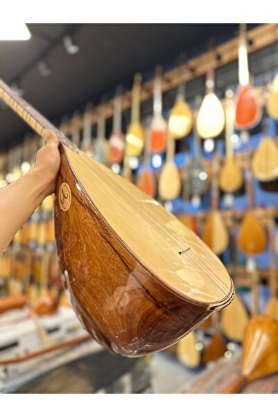 PENA MÜZİK Kısa Sap Tam Profesyonel Oyma Maun Bağlama 41 Tekne