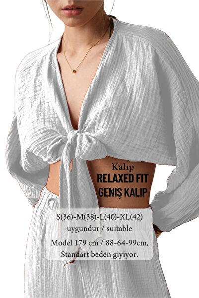 clavia Muslin Bustier, Comfortable, Wide Fit Crop Bustier with Front Tie Detail,