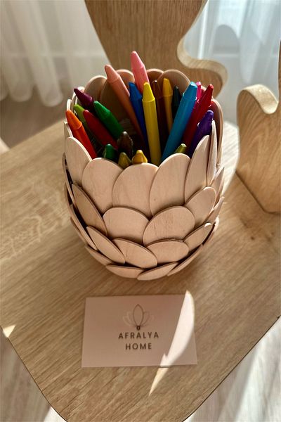 AFRALYAHOME Makeup Pen Holder, Toothbrush Holder, Organizer, Pen Holder, Jewelry Box (Glass Jar Available Inside)
